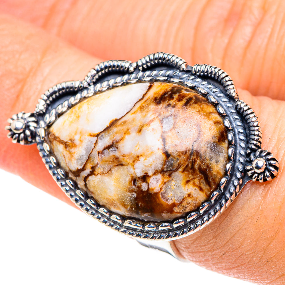 Peanut Wood Jasper Rings handcrafted by Ana Silver Co - RING93918