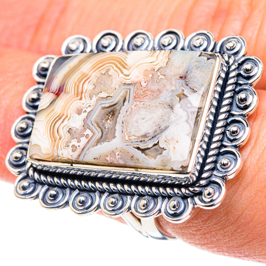 Laguna Lace Agate Rings handcrafted by Ana Silver Co - RING93921