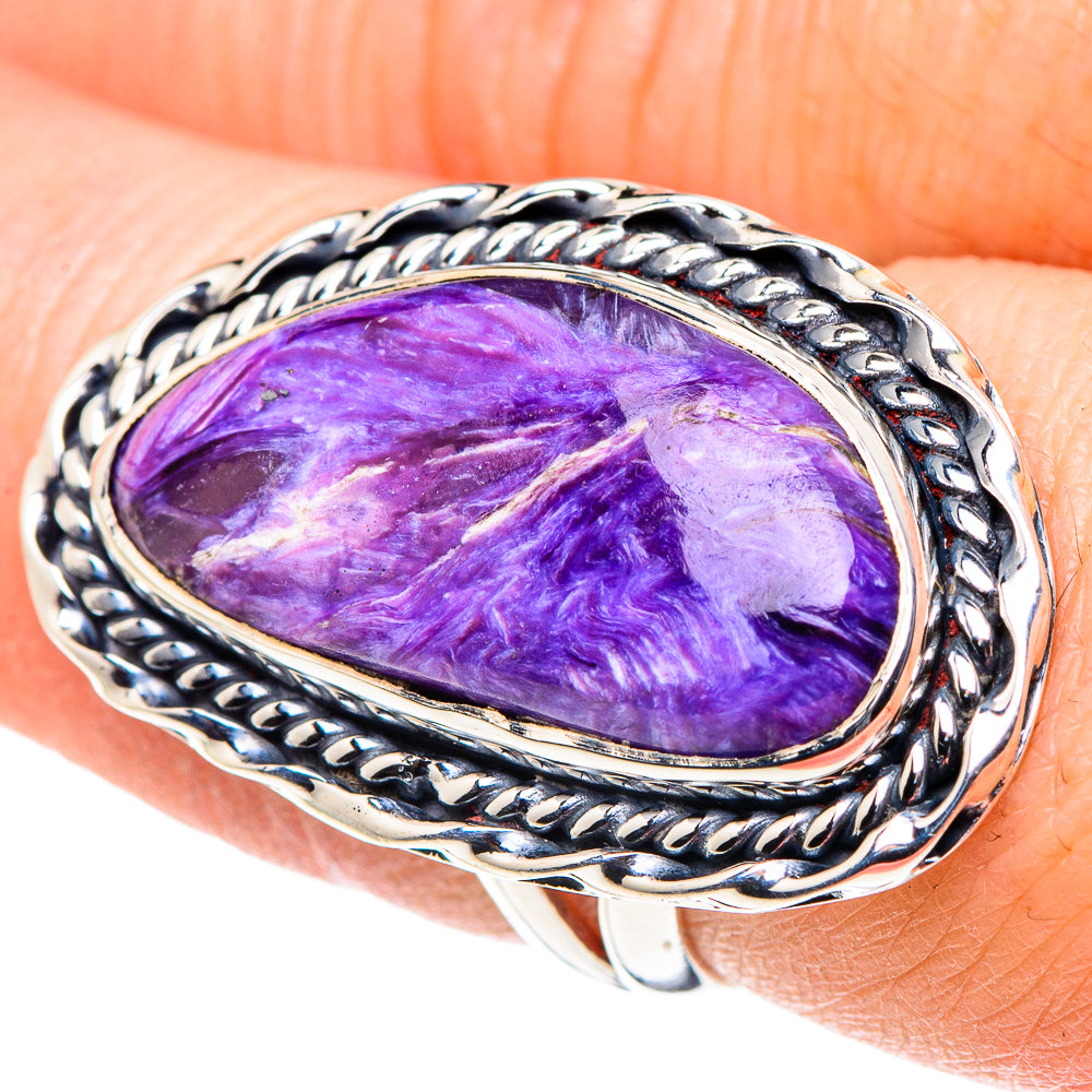 Charoite Rings handcrafted by Ana Silver Co - RING93929