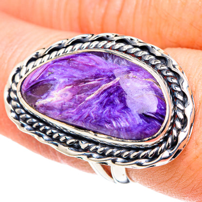 Charoite Rings handcrafted by Ana Silver Co - RING93929