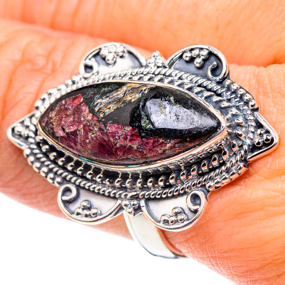 Russian Eudialyte Rings handcrafted by Ana Silver Co - RING93930