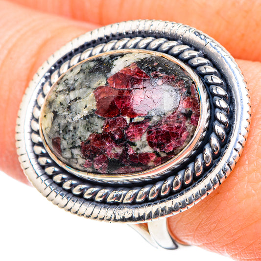 Russian Eudialyte Rings handcrafted by Ana Silver Co - RING93931