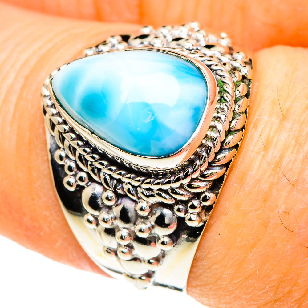 Larimar Rings handcrafted by Ana Silver Co - RING93934