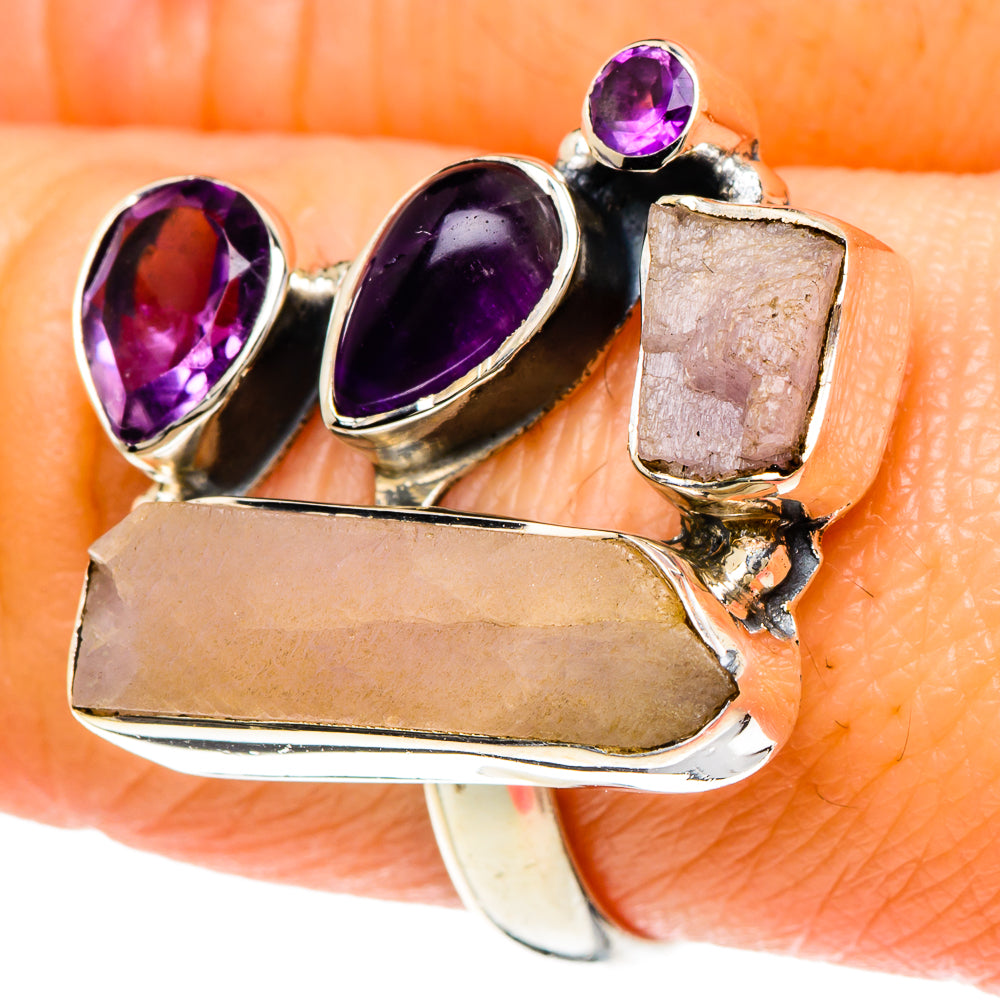 Rose Quartz Rings handcrafted by Ana Silver Co - RING93948
