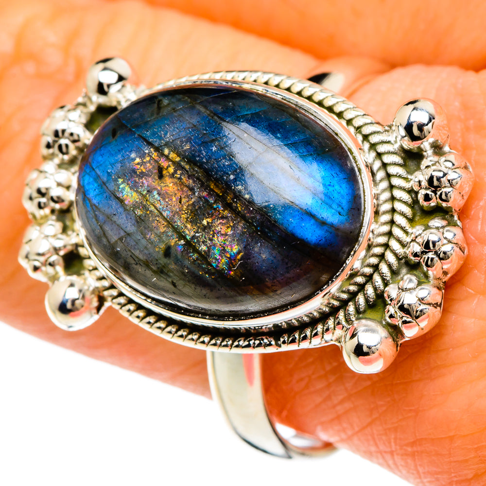 Labradorite Rings handcrafted by Ana Silver Co - RING93960