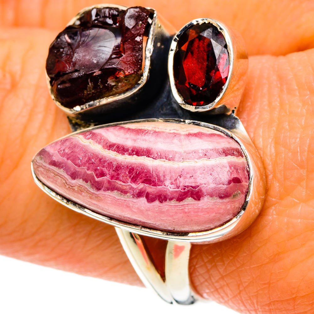 Rhodochrosite Rings handcrafted by Ana Silver Co - RING93969
