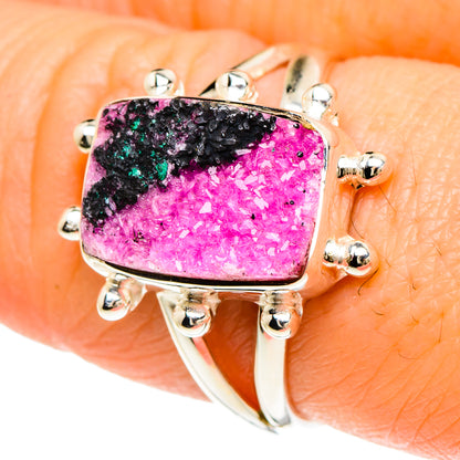 Cobalto Calcite Druzy Rings handcrafted by Ana Silver Co - RING93970
