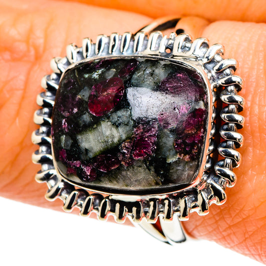 Russian Eudialyte Rings handcrafted by Ana Silver Co - RING93971
