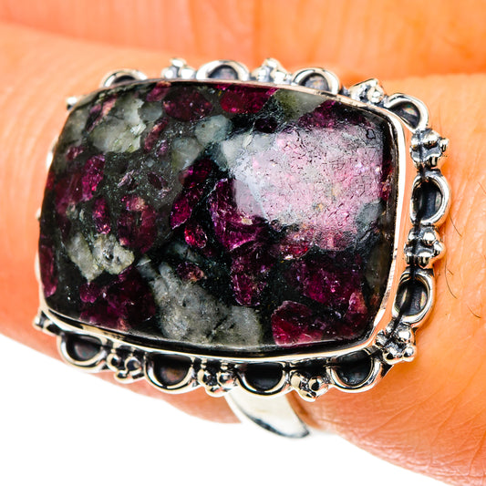 Russian Eudialyte Rings handcrafted by Ana Silver Co - RING93972