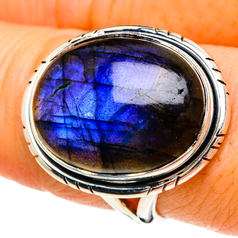 Labradorite Rings handcrafted by Ana Silver Co - RING93983