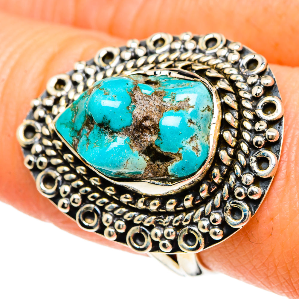 Tibetan Turquoise Rings handcrafted by Ana Silver Co - RING93986
