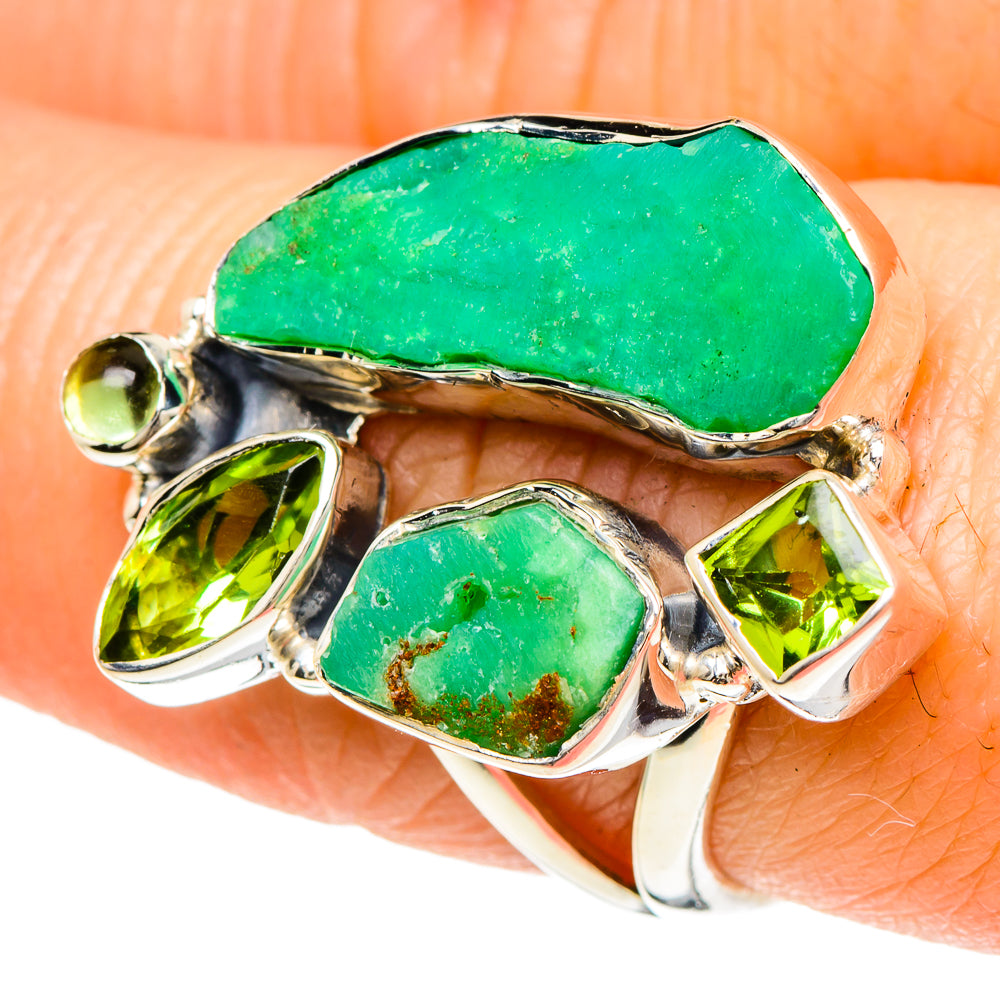 Chrysoprase Rings handcrafted by Ana Silver Co - RING93987
