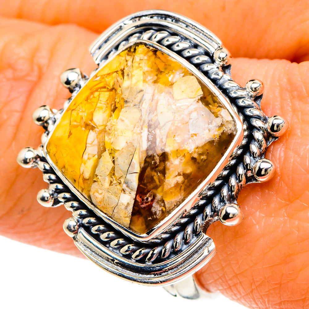 Brecciated Mookaite Rings handcrafted by Ana Silver Co - RING93991