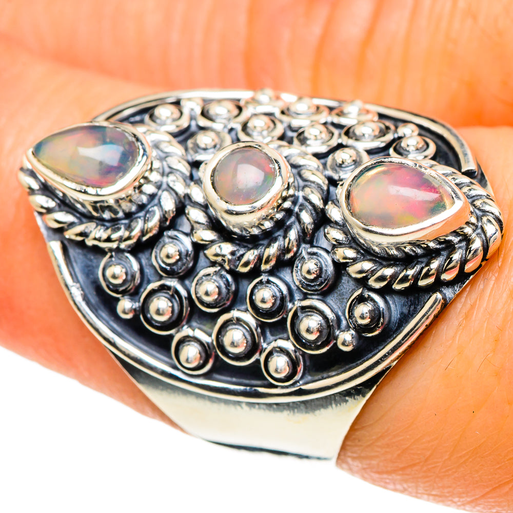 Ethiopian Opal Rings handcrafted by Ana Silver Co - RING94003