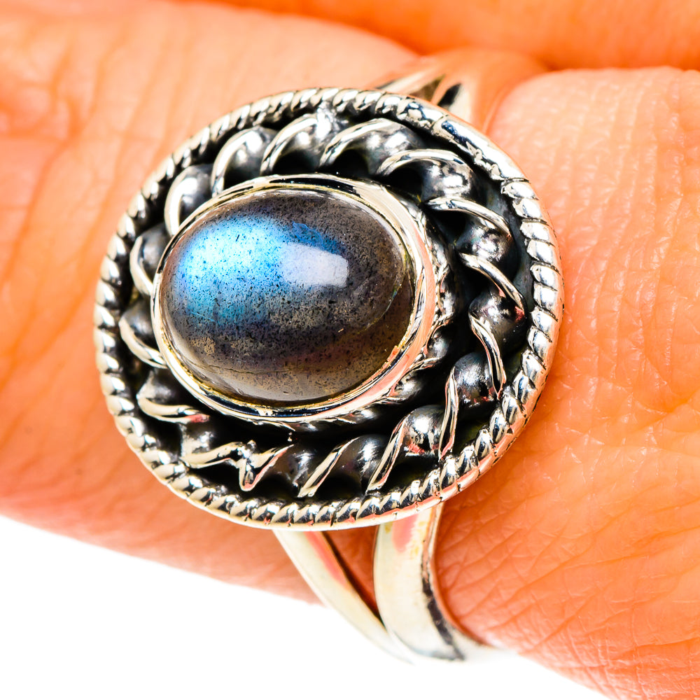 Labradorite Rings handcrafted by Ana Silver Co - RING94006