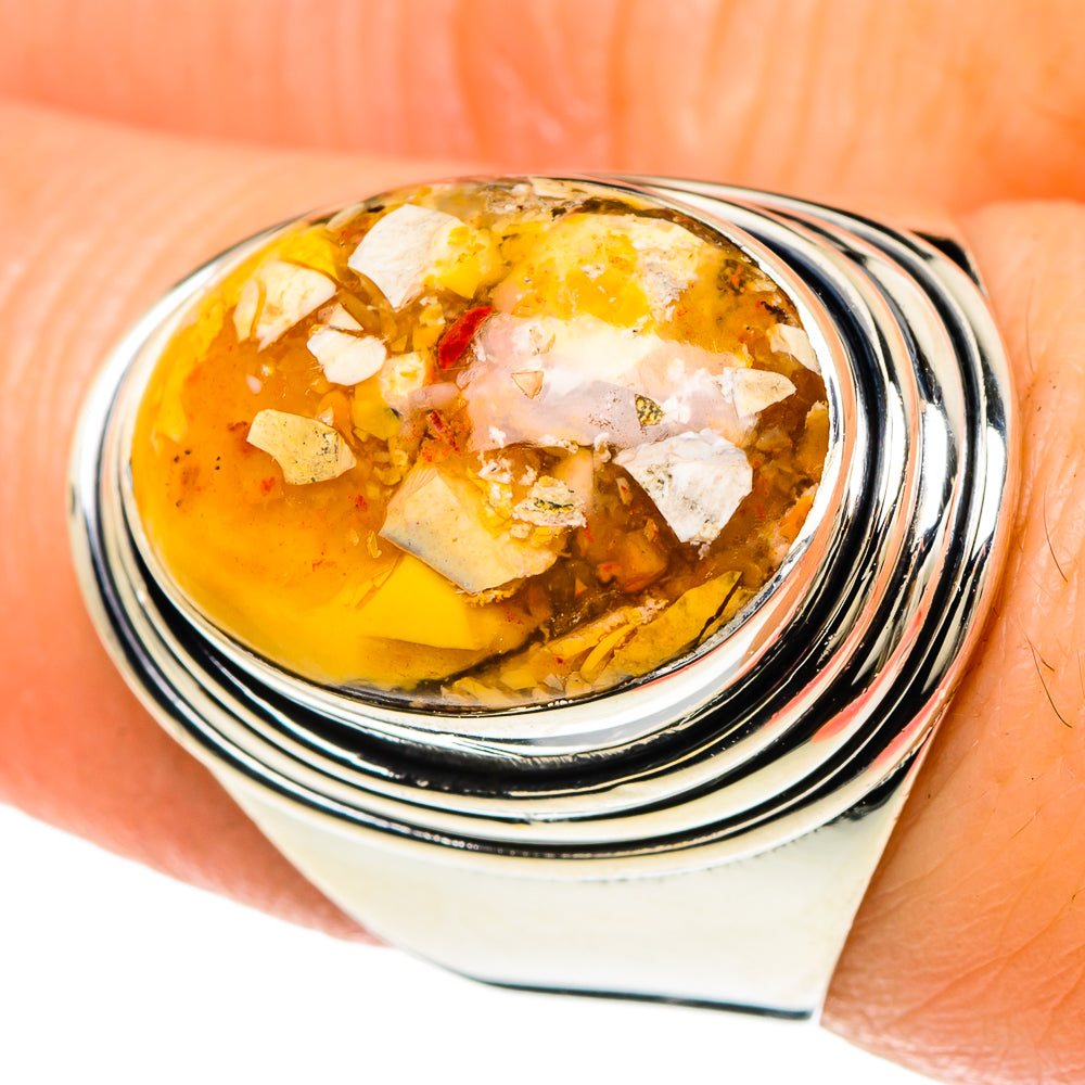 Brecciated Mookaite Rings handcrafted by Ana Silver Co - RING94013