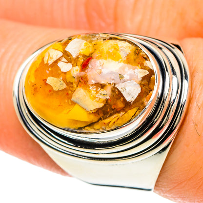 Brecciated Mookaite Rings handcrafted by Ana Silver Co - RING94013