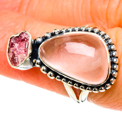 Rose Quartz Rings handcrafted by Ana Silver Co - RING94015