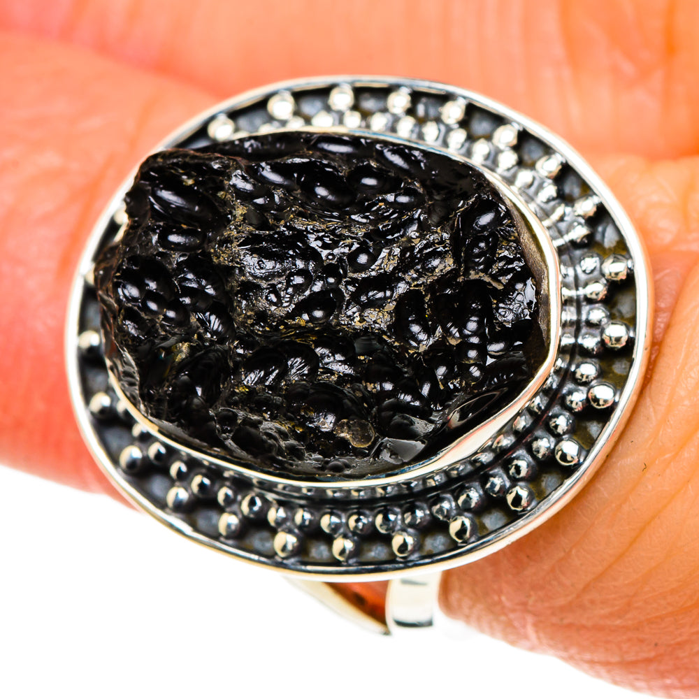 Tektite Rings handcrafted by Ana Silver Co - RING94017