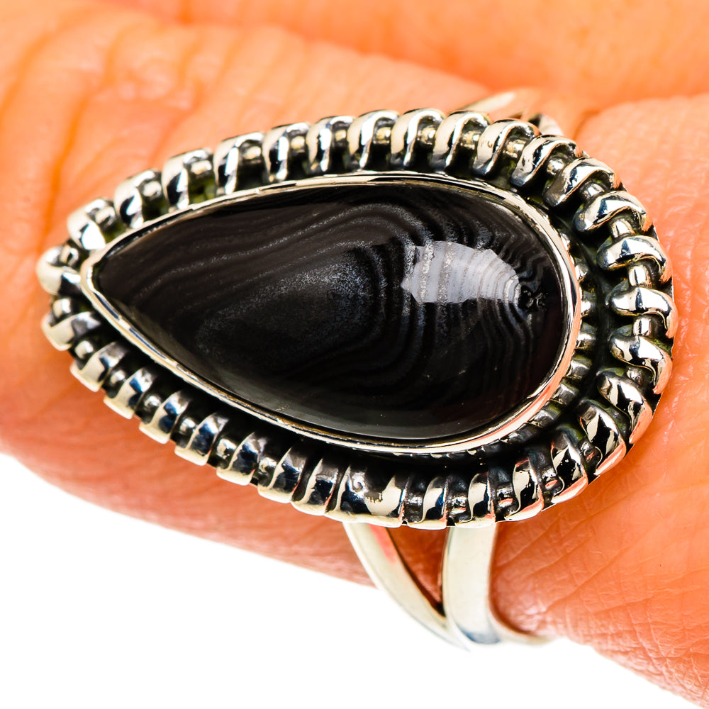 Psilomelane Rings handcrafted by Ana Silver Co - RING94018