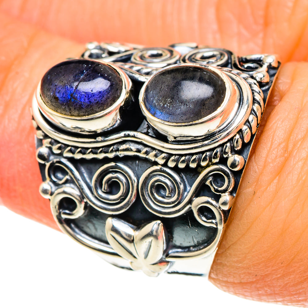 Labradorite Rings handcrafted by Ana Silver Co - RING94021