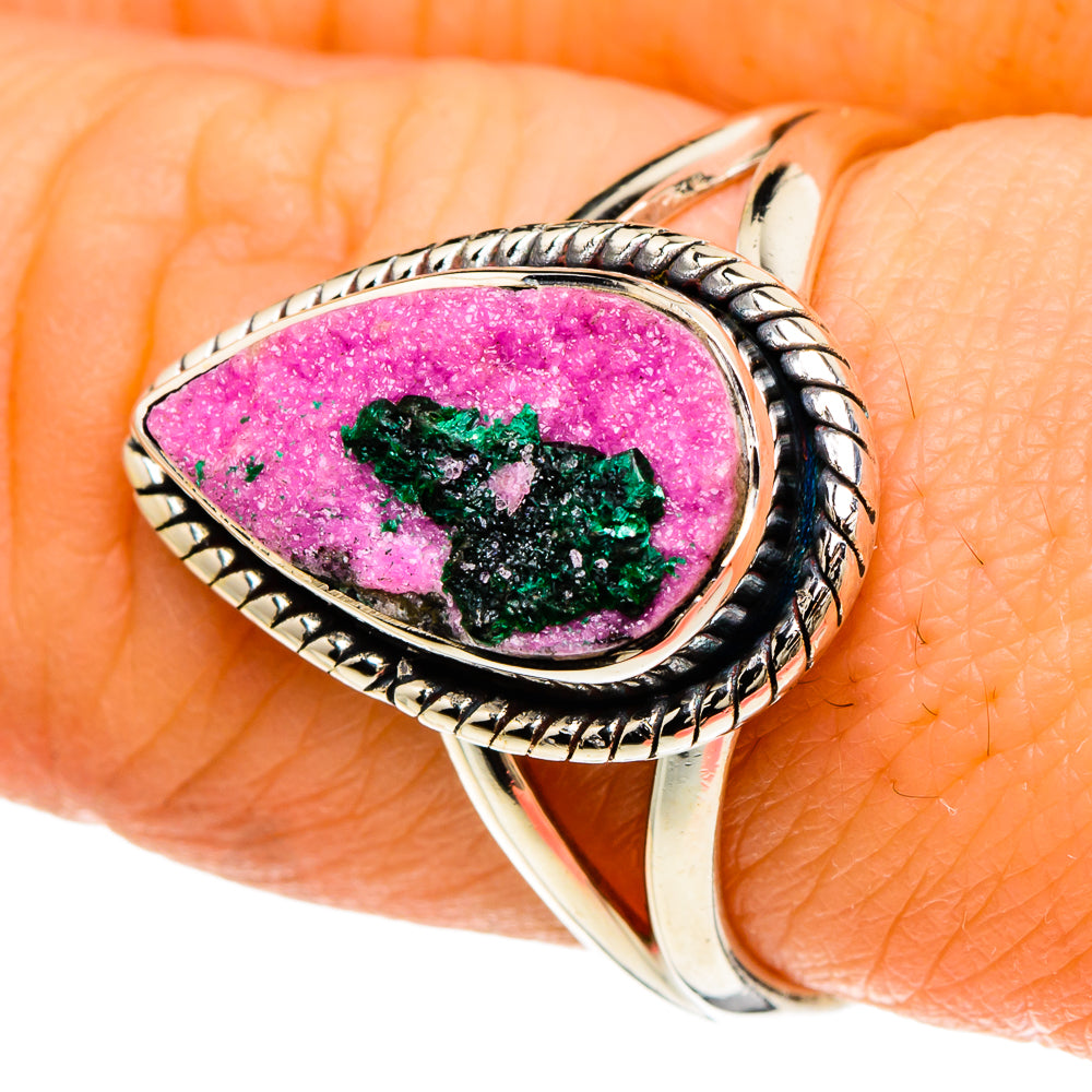 Cobalto Calcite Druzy Rings handcrafted by Ana Silver Co - RING94029