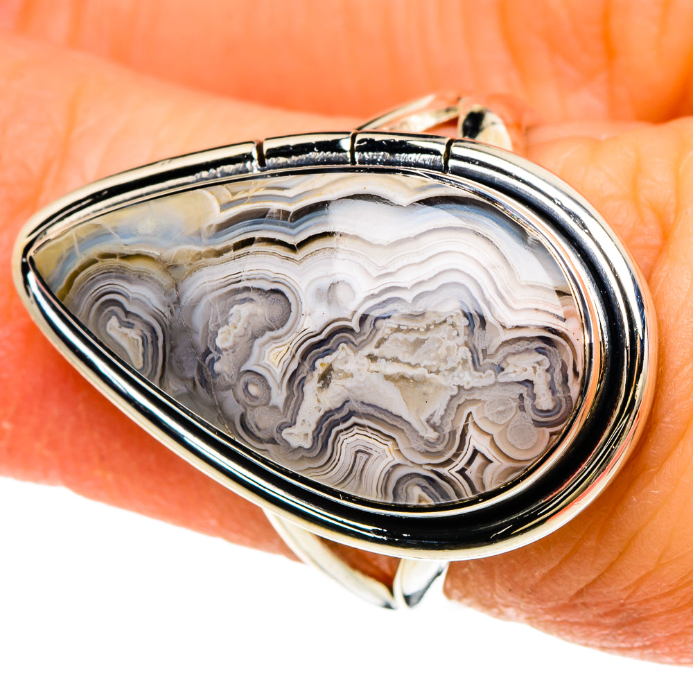 Laguna Lace Agate Rings handcrafted by Ana Silver Co - RING94031