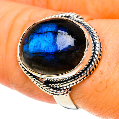 Labradorite Rings handcrafted by Ana Silver Co - RING94039