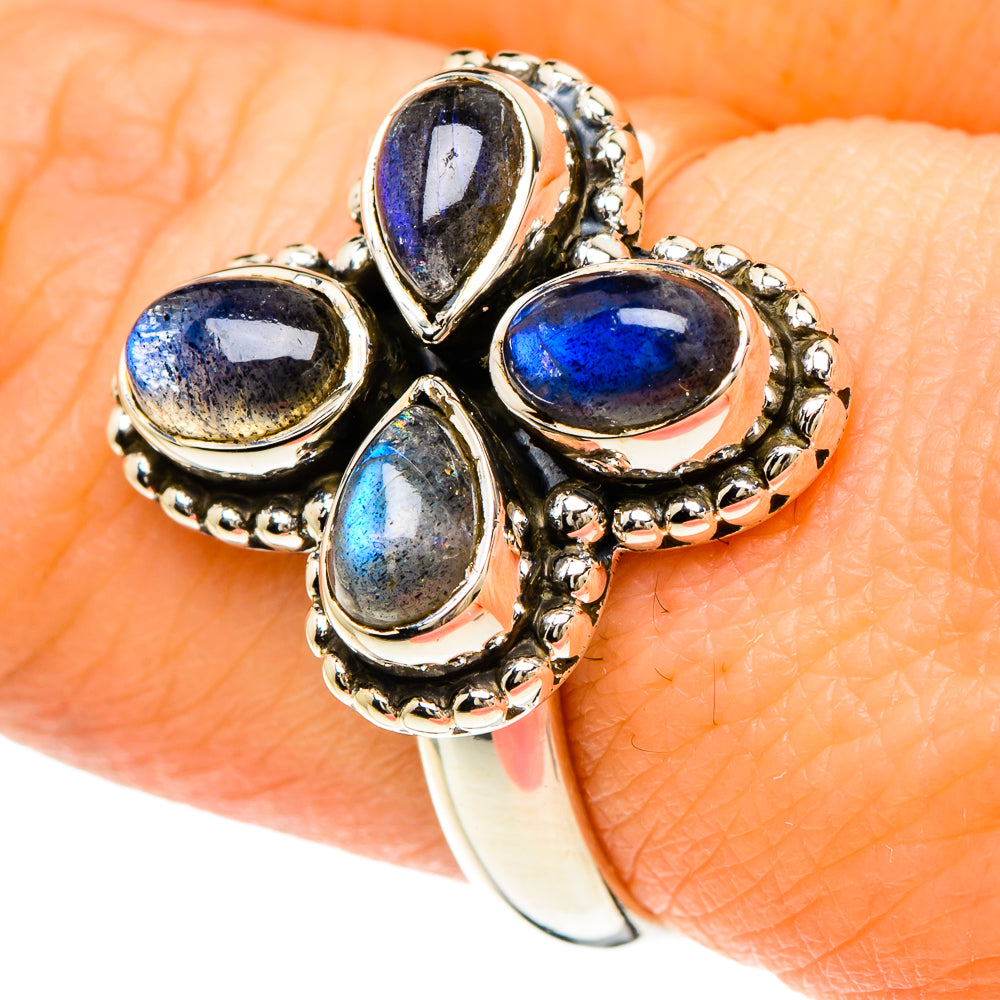 Labradorite Rings handcrafted by Ana Silver Co - RING94040