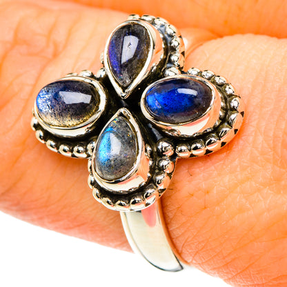 Labradorite Rings handcrafted by Ana Silver Co - RING94040