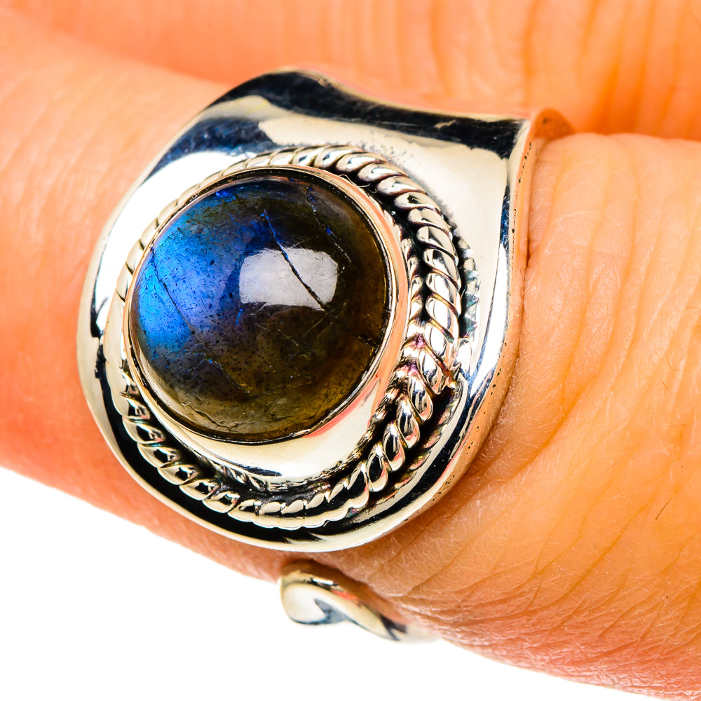 Labradorite Rings handcrafted by Ana Silver Co - RING94041