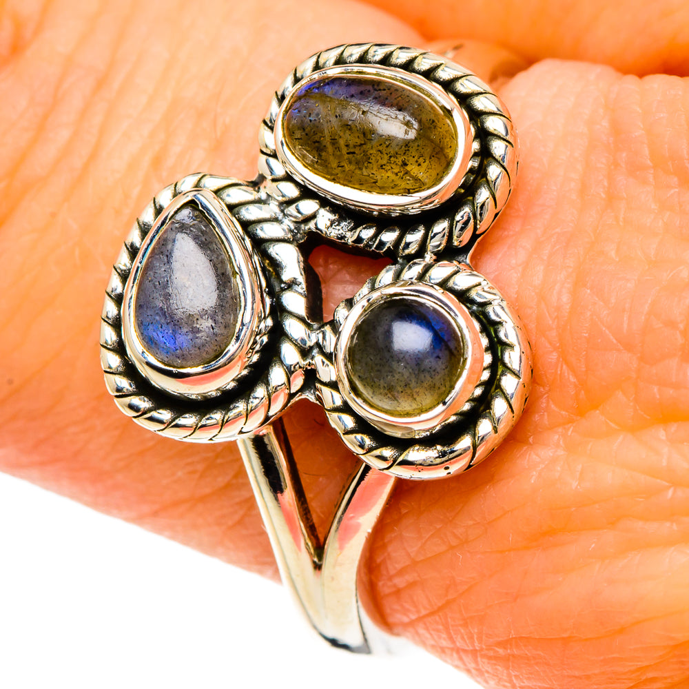 Labradorite Rings handcrafted by Ana Silver Co - RING94043