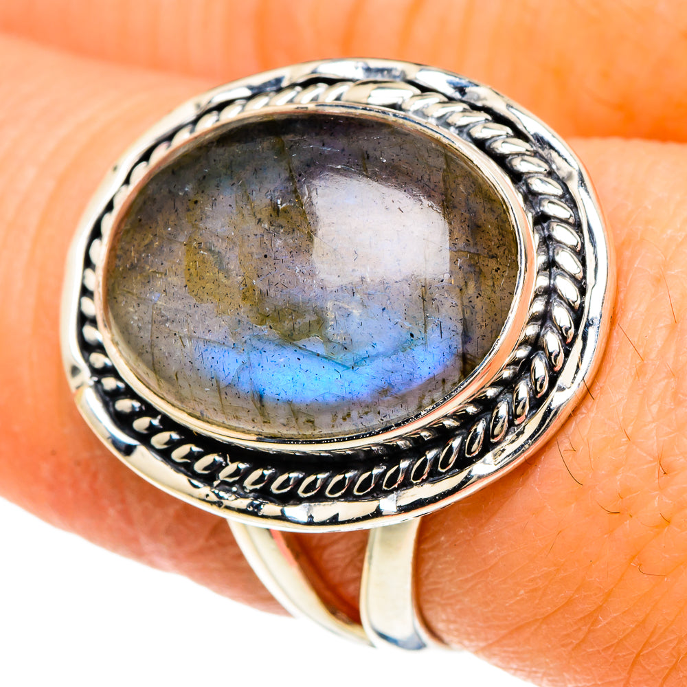 Labradorite Rings handcrafted by Ana Silver Co - RING94044