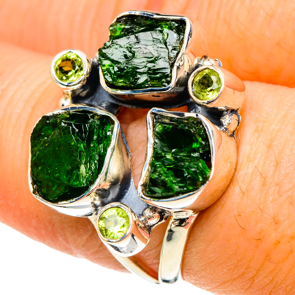 Chrome Diopside Rings handcrafted by Ana Silver Co - RING94047