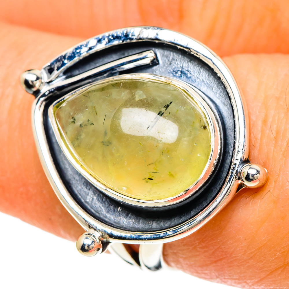 Prehnite Rings handcrafted by Ana Silver Co - RING94049