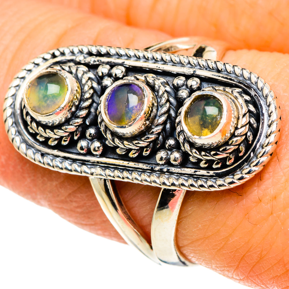 Ethiopian Opal Rings handcrafted by Ana Silver Co - RING94055