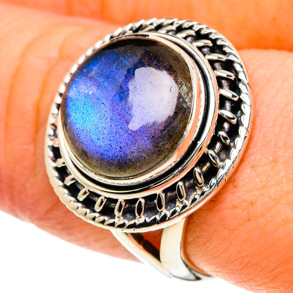 Labradorite Rings handcrafted by Ana Silver Co - RING94059