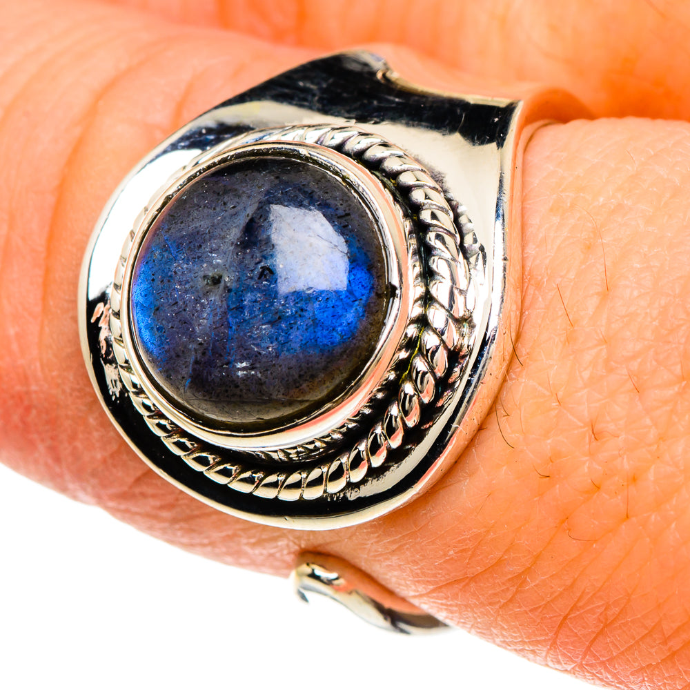 Labradorite Rings handcrafted by Ana Silver Co - RING94060