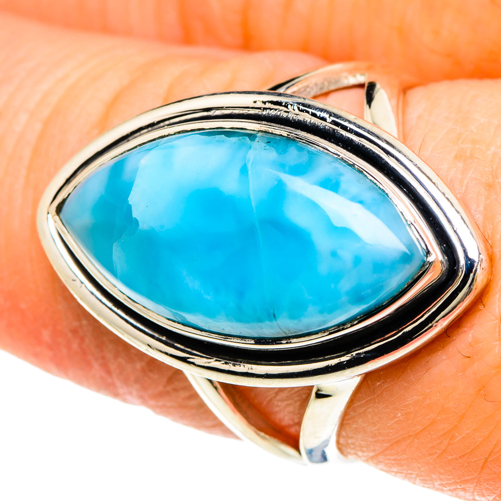 Larimar Rings handcrafted by Ana Silver Co - RING94064