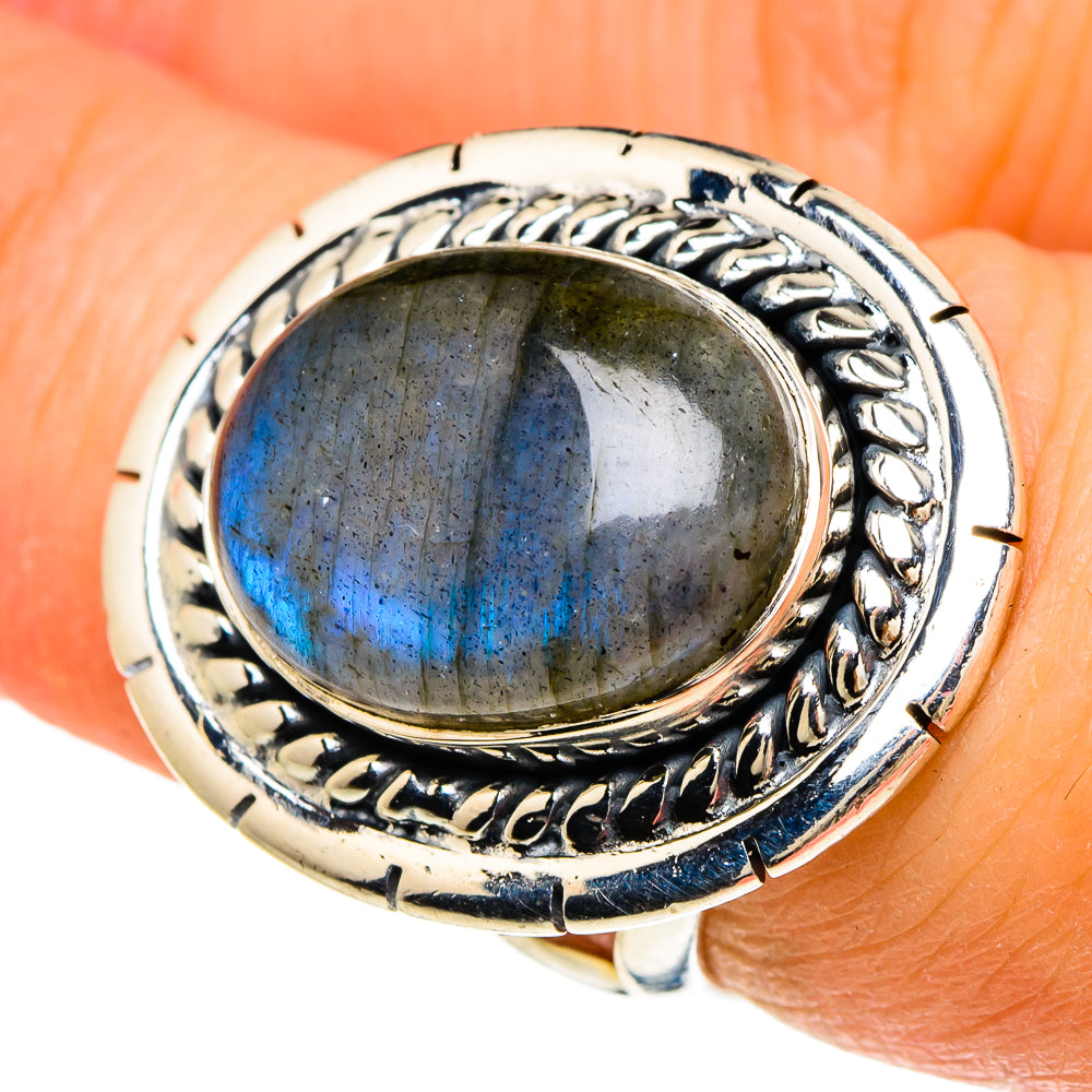 Labradorite Rings handcrafted by Ana Silver Co - RING94066