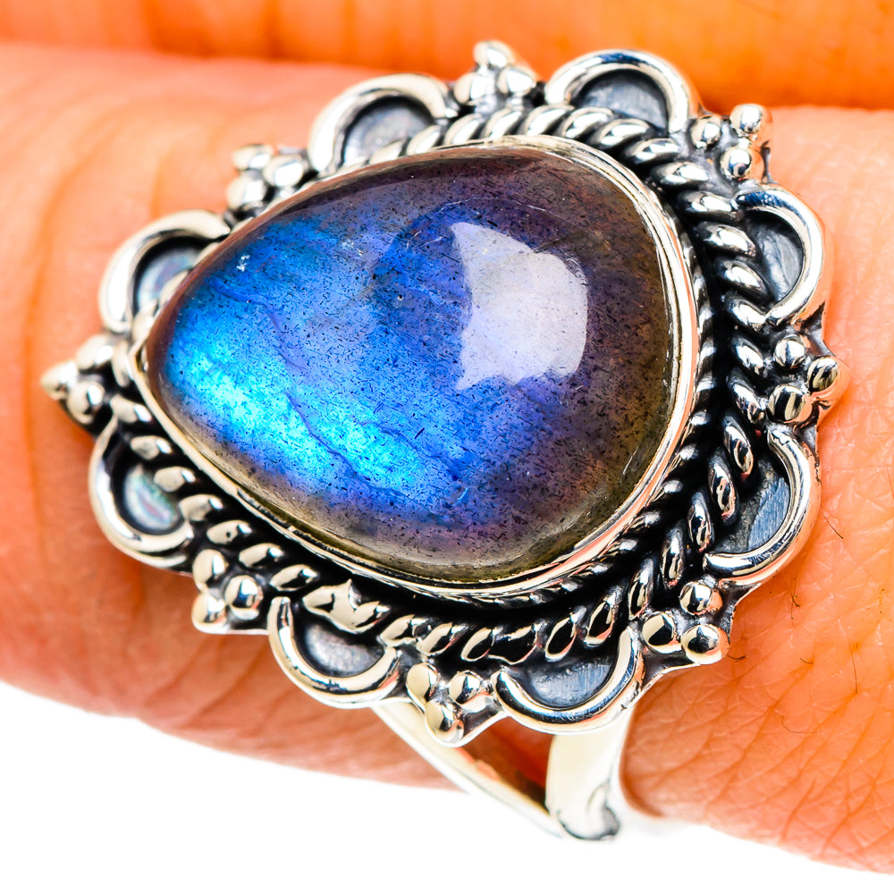 Labradorite Rings handcrafted by Ana Silver Co - RING94068