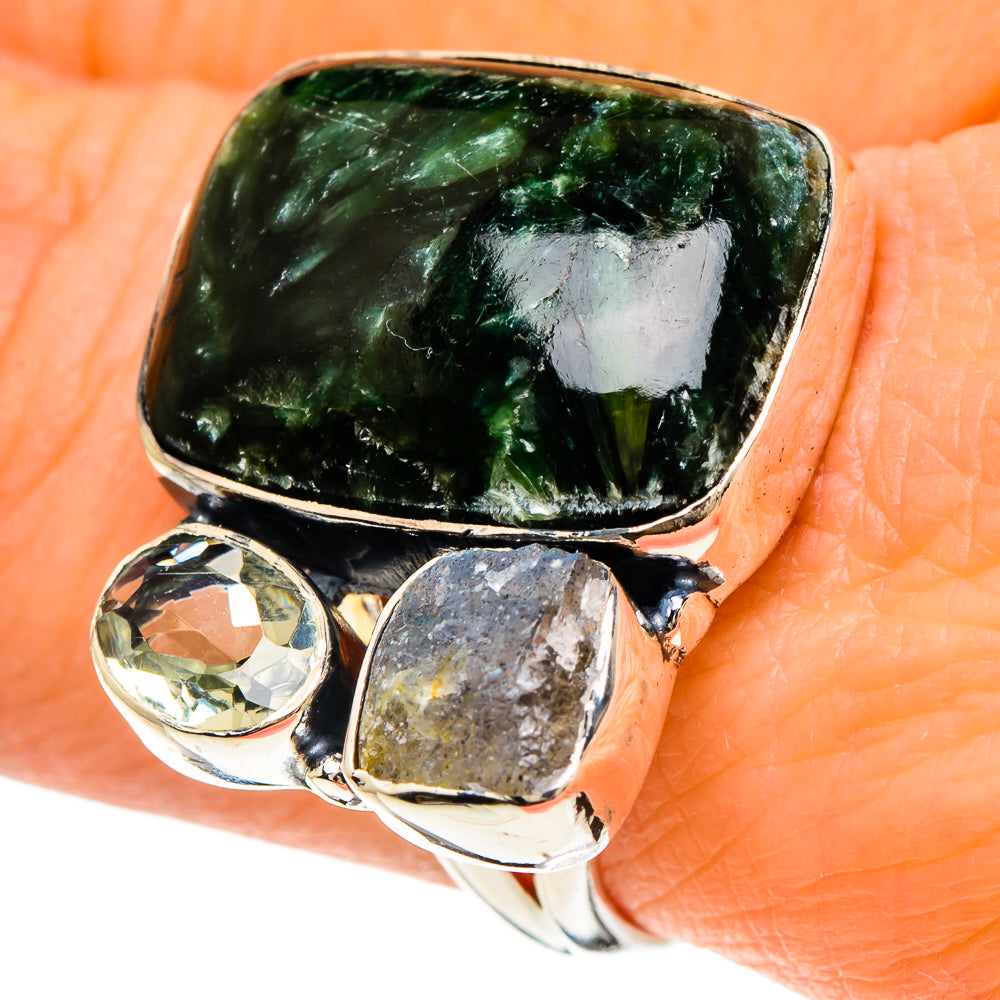 Seraphinite Rings handcrafted by Ana Silver Co - RING94069