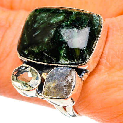 Seraphinite Rings handcrafted by Ana Silver Co - RING94069