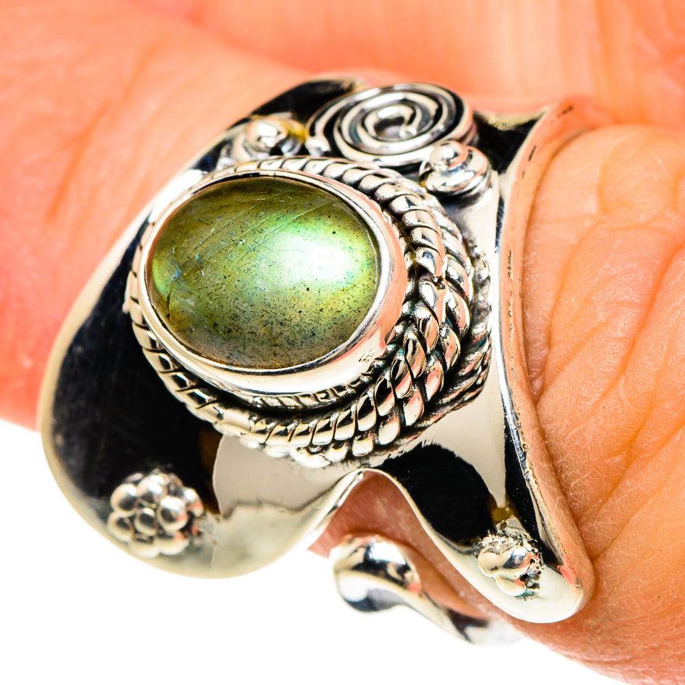 Labradorite Rings handcrafted by Ana Silver Co - RING94071