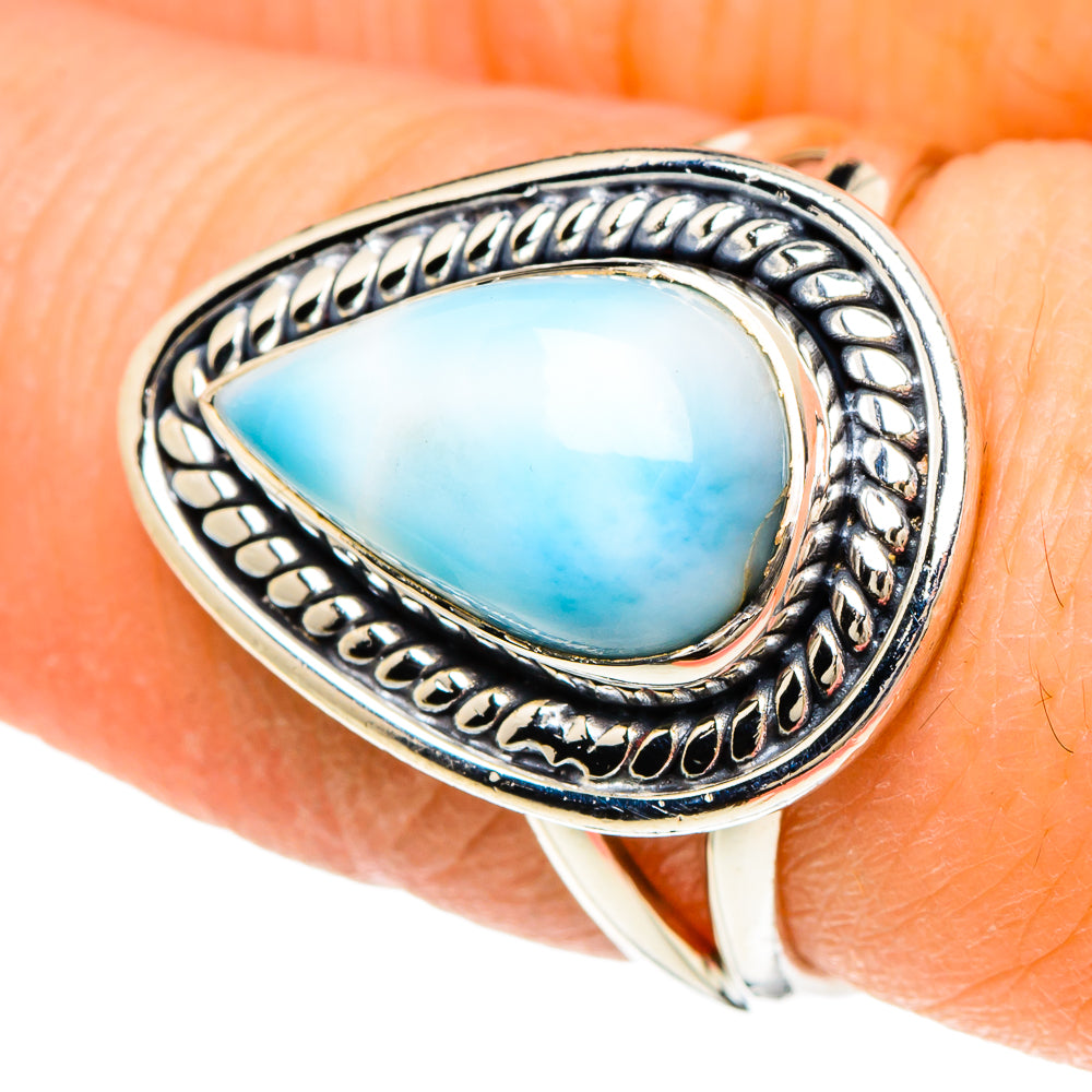 Larimar Rings handcrafted by Ana Silver Co - RING94079