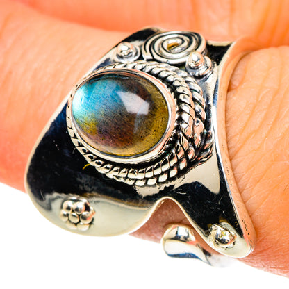 Labradorite Rings handcrafted by Ana Silver Co - RING94085