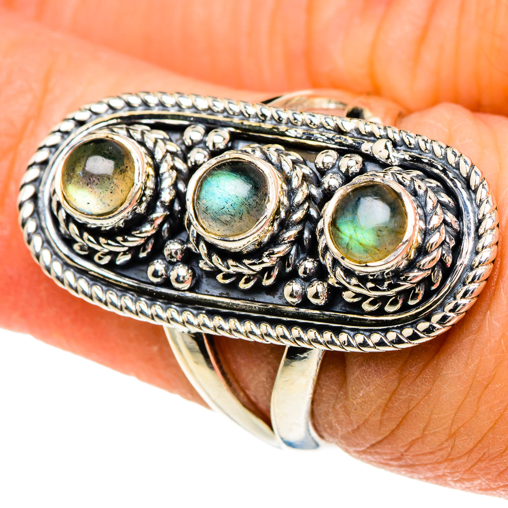 Labradorite Rings handcrafted by Ana Silver Co - RING94086