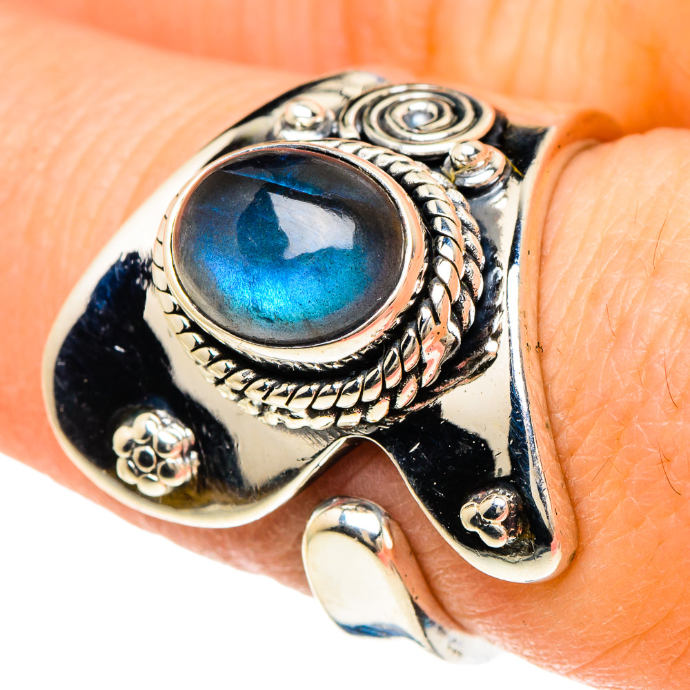 Labradorite Rings handcrafted by Ana Silver Co - RING94090