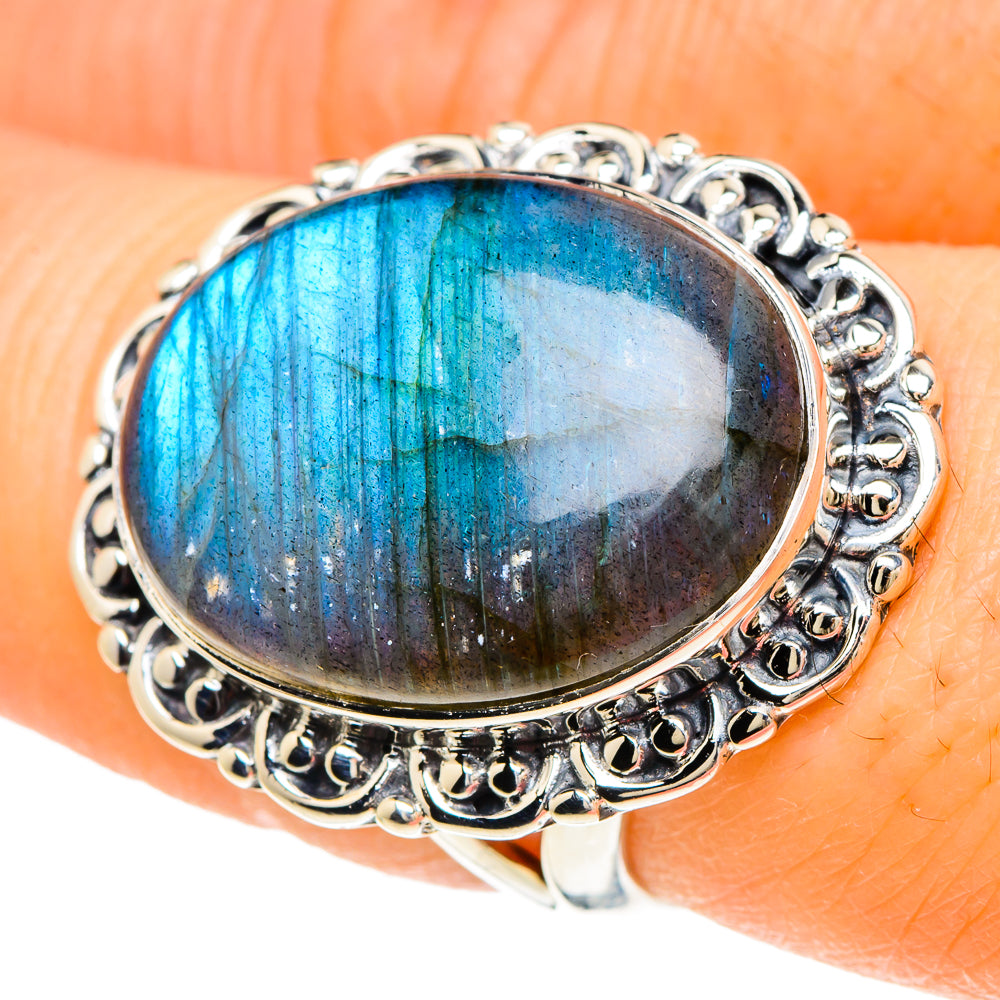 Labradorite Rings handcrafted by Ana Silver Co - RING94107