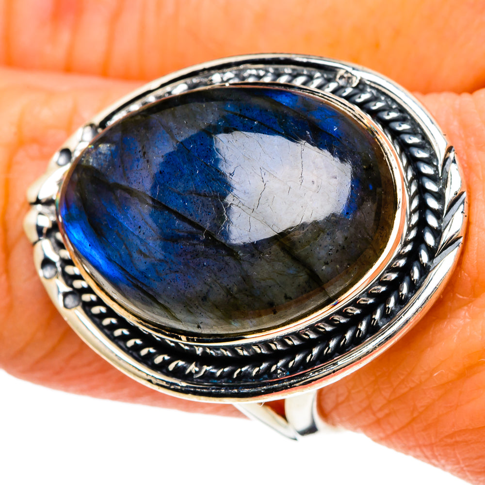 Labradorite Rings handcrafted by Ana Silver Co - RING94109